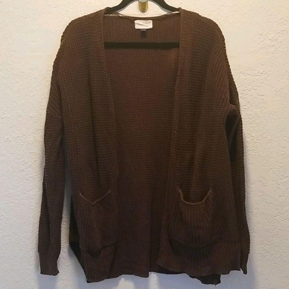 Brown Oversized Cardigan